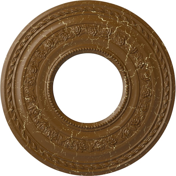 Ekena Millwork Anthony Medallion (Canopies up to 11 5/8"), 29 3/8"OD x 11 5/8"ID x 1 1/8"P, Smokey Topaz Crackle CM29ATSTC - main